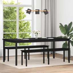 Mese de sufragerie 2 pcs 200 x 100 x 75 cm Lemn compozit GartenMobel Dekor
