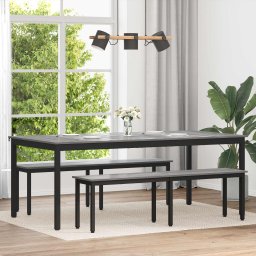 Mese de sufragerie 2 pcs 200 x 100 x 75 cm Lemn compozit GartenMobel Dekor