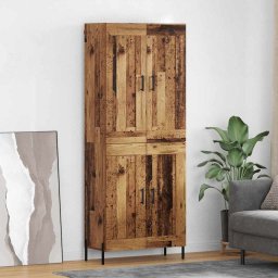 Bufet 2 pcs Lemn Vechi Lemn compozit GartenMobel Dekor