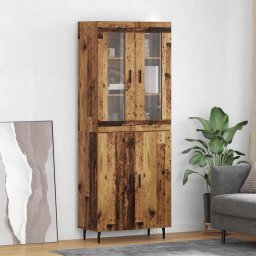 Bufet 2 pcs Lemn Vechi Lemn compozit GartenMobel Dekor