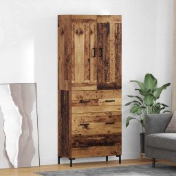 Bufet cu sertar 2 pcs Lemn Vechi Lemn compozit GartenMobel Dekor