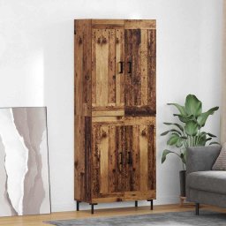 Bufet 2 pcs Lemn Vechi Lemn compozit GartenMobel Dekor