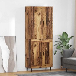 Bufet 2 pcs Lemn Vechi Lemn Stratificat si Sticla GartenMobel Dekor
