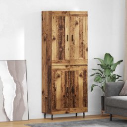Bufet 2 pcs Lemn Vechi Lemn compozit GartenMobel Dekor