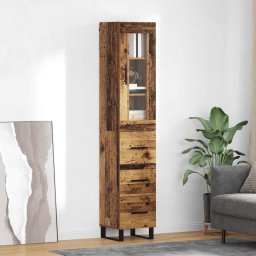 Bufet cu sertar Lemn Vechi 34,5 x 34 x 180 cm Lemn compozit GartenMobel Dekor