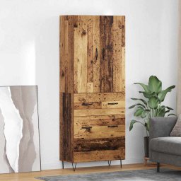 Bufet cu sertar 2 pcs Lemn vechi Lemn compozit GartenMobel Dekor