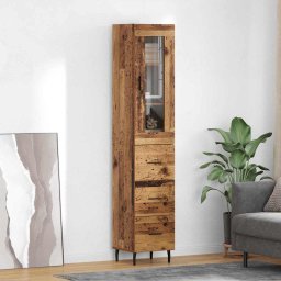 Bufet cu sertar Lemn Vechi 34,5 x 34 x 180 cm Lemn compozit GartenMobel Dekor