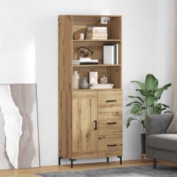 Bufet Stejar Artizanal 69,5 x 34 x 180 cm Lemn compozit GartenMobel Dekor