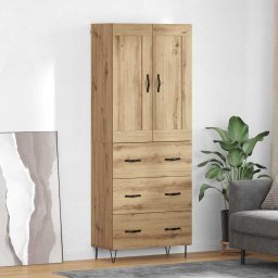 Bufet Stejar Artizanal 69,5 x 34 x 180 cm Lemn compozit GartenMobel Dekor