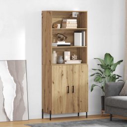Bufet Stejar Artizanal 69,5 x 32,5 x 180 cm Lemn compozit GartenMobel Dekor