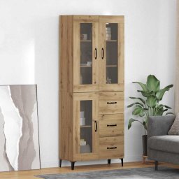Bufet Stejar Artizanal 69,5 x 34 x 180 cm Lemn compozit GartenMobel Dekor