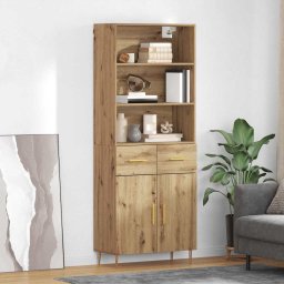 Bufet Stejar Artizanal 69,5 x 34 x 180 cm Lemn compozit GartenMobel Dekor