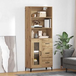 Bufet Stejar Artizanal 69,5 x 34 x 180 cm Lemn compozit GartenMobel Dekor