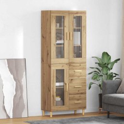 Bufet Stejar Artizanal 69,5 x 34 x 180 cm Lemn compozit GartenMobel Dekor