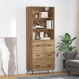 Bufet Stejar Artizanal 69,5 x 34 x 180 cm Lemn compozit GartenMobel Dekor