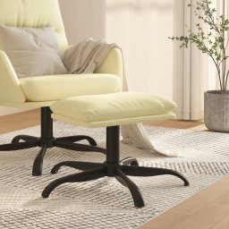 Taburet, crem, 60x60x36 cm, piele ecologica GartenMobel Dekor