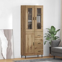 Bufet cu sertar 2 pcs Stejar Artizanal Lemn compozit GartenMobel Dekor