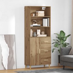 Bufet Stejar Artizanal 69,5 x 32,5 x 180 cm Lemn compozit GartenMobel Dekor