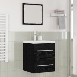 Dulap pentru Chiuveta de Baie cu sertar Negru 42 x 39 x 52 cm GartenMobel Dekor
