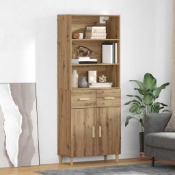 Bufet Stejar Artizanal 69,5 x 34 x 180 cm Lemn compozit GartenMobel Dekor