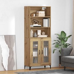 Bufet Stejar Artizanal 69,5 x 34 x 180 cm Lemn compozit GartenMobel Dekor