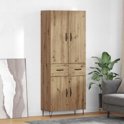 Bufet cu sertar 2 pcs Stejar Artizanal Lemn tehnic si sticla GartenMobel Dekor