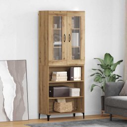 Bufet Stejar Artizanal 69,5 x 34 x 180 cm Lemn compozit GartenMobel Dekor