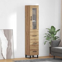 Bufet Stejar Artizanal 34,5 x 34 x 180 cm Lemn compozit GartenMobel Dekor