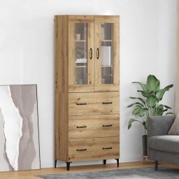 Bufet Stejar Artizanal 69,5 x 34 x 180 cm Lemn compozit GartenMobel Dekor