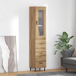 Bufet Stejar Artizanal 34,5 x 34 x 180 cm Lemn compozit GartenMobel Dekor