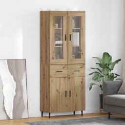 Bufet cu sertar 2 pcs Stejar Artizanal Lemn compozit GartenMobel Dekor