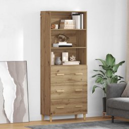 Bufet Stejar Artizanal 69,5 x 32,5 x 180 cm Lemn compozit GartenMobel Dekor
