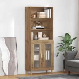 Bufet Stejar Artizanal 69,5 x 32,5 x 180 cm Lemn compozit GartenMobel Dekor