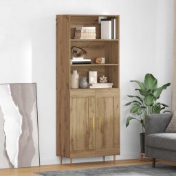 Bufet Stejar Artizanal 69,5 x 34 x 180 cm Lemn compozit GartenMobel Dekor