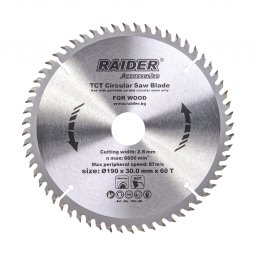 Disc circular pentru lemn 190x60Tx30 mm, 60 dinti, pentru taiere precisa