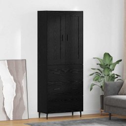 Bufet cu sertar 2 pcs Stejar Negru Lemn compozit GartenMobel Dekor