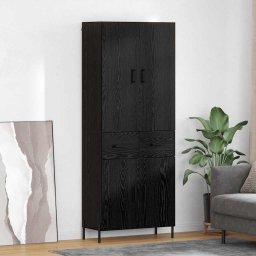 Bufet Pe perete Stejar Negru 69,5 x 34 x 180 cm Lemn compozit GartenMobel Dekor