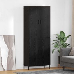 Bufet Pe perete Stejar Negru 69,5 x 34 x 180 cm Lemn compozit GartenMobel Dekor