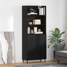 Bufet Stejar Negru 69,5 x 34 x 180 cm GartenMobel Dekor