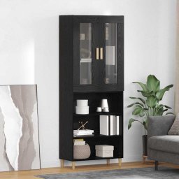 Bufet Stejar Negru 69,5 x 34 x 180 cm GartenMobel Dekor