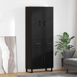 Bufet cu sertar 2 pcs Stejar Negru 69,5 x 34 x 180 cm GartenMobel Dekor