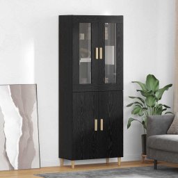 Bufet Stejar Negru 69,5 x 34 x 180 cm GartenMobel Dekor