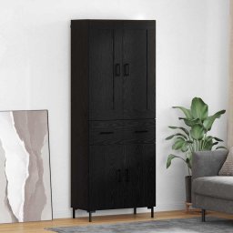 Bufet cu sertar 2 pcs Stejar Negru Lemn compozit GartenMobel Dekor