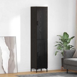 Bufet Stejar Negru 34,5 x 34 x 180 cm Lemn compozit GartenMobel Dekor