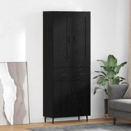 Bufet cu sertar 2 pcs Stejar Negru Lemn compozit GartenMobel Dekor