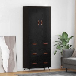 Bufet cu sertar Stejar Negru 69,5 x 34 x 180 cm Lemn compozit GartenMobel Dekor