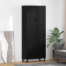 Bufet 2 pcs Stejar Negru 69,5 x 34 x 180 cm GartenMobel Dekor