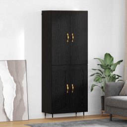 Bufet Pe perete Stejar Negru 69,5 x 34 x 180 cm Lemn compozit GartenMobel Dekor