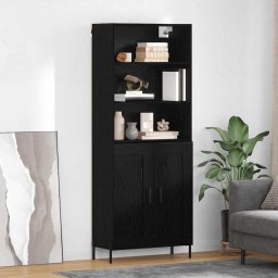 Bufet Stejar negru 69,5 x 34 x 180 cm Lemn compozit GartenMobel Dekor