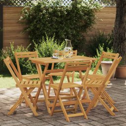 Scaune de gradina pliante 6 pcs natural 40 x 53 x 80 cm GartenMobel Dekor